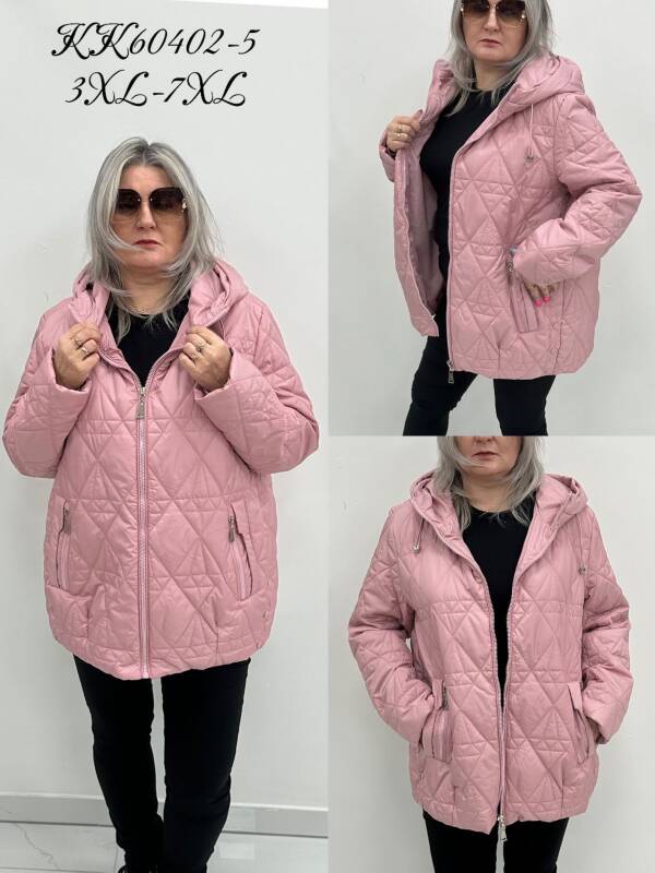 Kurtki damskie duże rozmiary Roz 3XL-7XL, 1 Kolor Paczka 5 szt 1